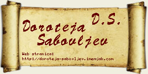 Doroteja Sabovljev vizit kartica